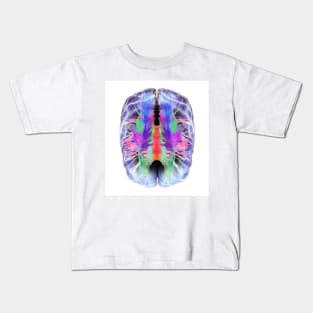 White matter fibres and brain, artwork (C028/6324) Kids T-Shirt